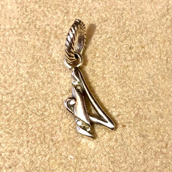 🆕 Brighton Number Four #4 silver charm with crystals Retired style NWOT - Picture 2 of 4